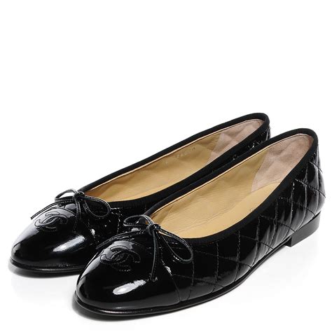 chanel black quilted shoes|Chanel flats shoes on sale.